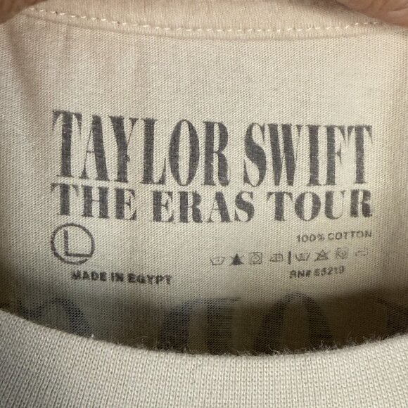 Taylor Swift Cream "The Eras Tour" T-Shirt, L - Picture 6 of 6